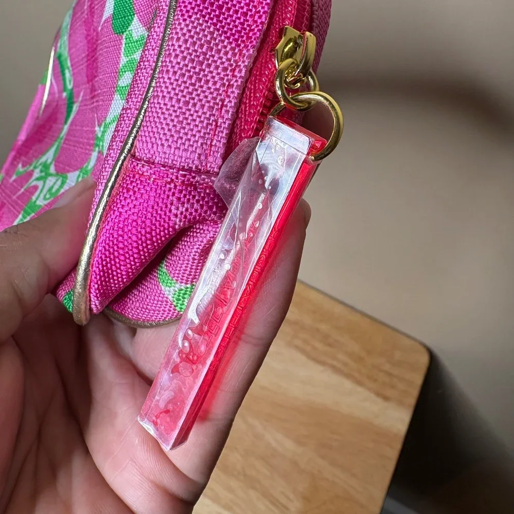 Lilly Pulitzer for ESTĒE Lauder Spring Pink‎ Green Floral Cosmetic Makeup Bag
